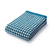 【MUJI 無印良品】棉圈絨雙線織小浴巾/藍格紋60*120cm