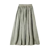 【MsMore】 高級感流光紗裙高腰顯瘦長款休閒百搭網紗半身長裙# 121063 M 綠色
