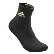「品質卓越 台灣製造」adidas 愛迪達 P1高機能短筒運動襪-6入組 XL 黑色底/螢光綠logo