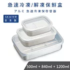 【日本製 SKATER 】急速解凍/冷凍保鮮盒三件組(500ml+840ml+1200ml)