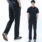 【遊遍天下】男款顯瘦多口袋彈性速乾涼爽吸排機能長褲(GP1036) M 黑色
