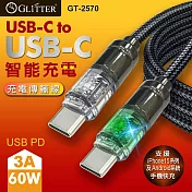 GLITTER GT-2570 USB-C to USB-C智能充電傳輸線