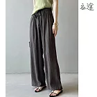 【衣途】高腰垂感直筒休閒褲(KDPY-B692) M 灰咖色