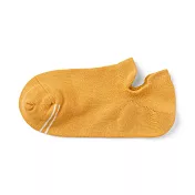 【MUJI 無印良品】女棉混腳跟防磨淺口直角襪23-25cm 黃色