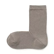 【MUJI 無印良品】女棉混足口柔軟舒適直角襪23-25cm 灰棕