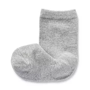 【MUJI 無印良品】兒童棉混直角襪15-19cm 淺灰