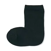 【MUJI 無印良品】兒童棉混直角襪15-19cm 黑色