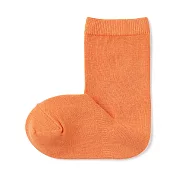 【MUJI 無印良品】兒童棉混直角襪15-19cm 橘色