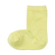 【MUJI 無印良品】兒童棉混直角襪15-19cm 淡黃