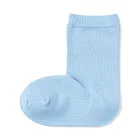 【MUJI 無印良品】兒童棉混直角襪15-19cm 粉藍