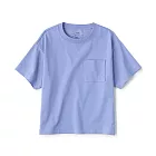 【MUJI 無印良品】兒童棉混聚酯纖維涼感寬版短袖Ｔ恤 110 紫色