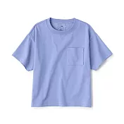 【MUJI 無印良品】兒童棉混聚酯纖維涼感寬版短袖T恤 110 紫色