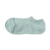 【MUJI 無印良品】女清爽舒適棉質淺口直角襪23-25cm 水藍