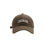 Colorado復古棒球帽 英文刺繡鴨舌帽(多色可選) 咖啡