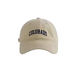 Colorado復古棒球帽 英文刺繡鴨舌帽(多色可選) 米色