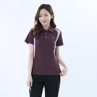 【遊遍天下】女款顯瘦抗UV吸濕排汗短袖機能POLO衫(GS1048) M 暗紫