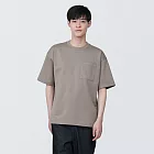 【MUJI 無印良品】男棉混涼感寬版短袖T恤 XS 摩卡棕