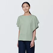 【MUJI 無印良品】女棉混聚酯纖維涼感套衫 S 淺綠