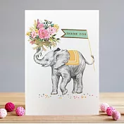 【LOUISE TILER】Elephant Bouquet 感謝卡＃FA011