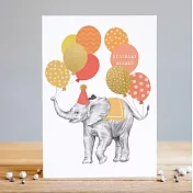 【LOUISE TILER】Elephant Balloons 生日卡＃FA006