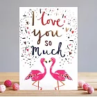 【LOUISE TILER】Flamingo couple 愛情卡＃HH006