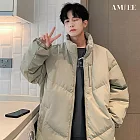 【AMIEE】韓系立領羽絨棉外套(男裝/雅痞/KDCQ-2915) M 淺綠
