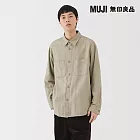 【MUJI 無印良品】男雙面起毛法蘭絨襯衫式外套 M 米色