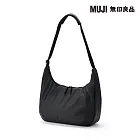 【MUJI 無印良品】撥水加工鋪棉兩用單肩肩背包 黑色