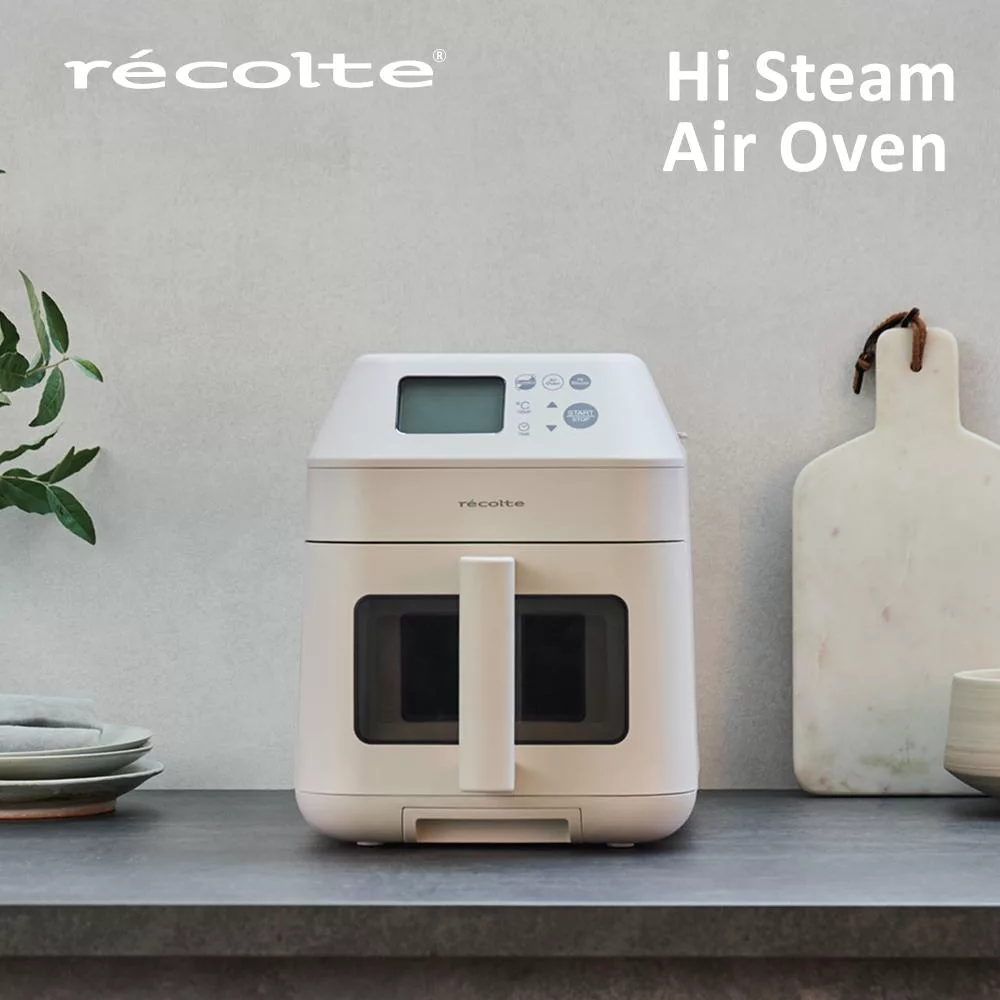 recolte 日本麗克特Hi Steam Air Oven 蒸氣氣炸鍋 RAO-3 燕麥白