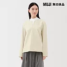 【MUJI 無印良品】女縱橫彈性起毛長袖套衫 S 象牙白