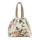 【HandStyle】手提包 日系花漾輕便手提帆布束口手提包(79030) _大花米色