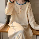 【AnZa】秋冬保暖牛奶絨居家休閒服連身裙(2色) FREE 彩色波點