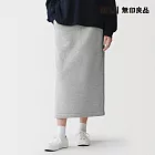 【MUJI 無印良品】女裏毛直筒裙 S 灰色