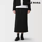 【MUJI 無印良品】女裏毛直筒裙 S 黑色
