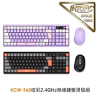 INTOPIC 廣鼎 炫彩2.4GHz無線鍵盤滑鼠組(KCW-960) 黑色