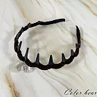 【卡樂熊】韓系高顱頂麂皮造型髮箍- 深咖