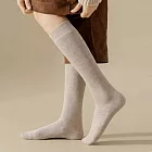 【HandStyle】女襪 極簡磨毛純色百搭修飾長筒暖襪(04020) _卡其