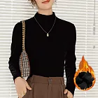 【AnZa】中大尺碼 半高領超柔絨內搭上衣(3色) FREE 黑色