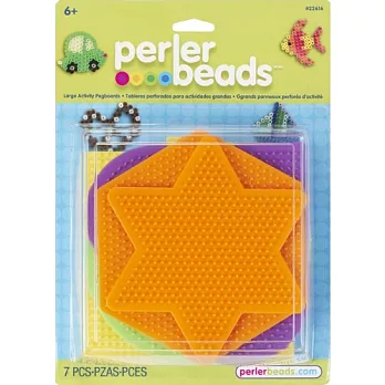 《Perler 拼拼豆豆》五入大型幾何模型板組合彩色不透明模