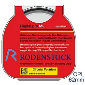 RODENSTOCK PRO系列 環型偏光濾鏡_ Pro Digtal Circular Pol  Filter M62