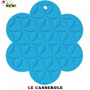 【LE CASSEROLE】花開富貴矽膠止滑隔熱墊(天空藍)