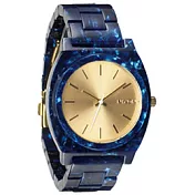 NIXON The TIME TELLER ACETATE 絕代風華時尚玻麗腕錶(藍)