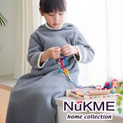 棉花田【NuKME】兒童時尚創意保暖袖毯-石灰色 石灰色