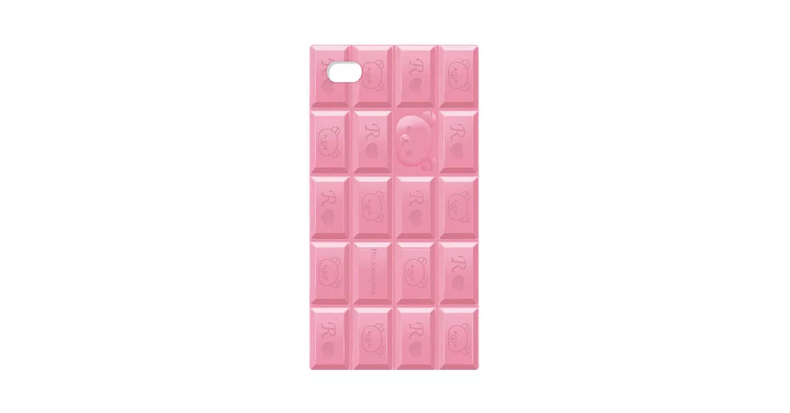 San-X 懶熊 iPhone 4(4S)橡膠保護殼。磚塊巧克力 (粉紅)