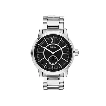 DKNY 摩登紐約時尚都會腕錶(鋼帶-銀黑)鋼帶-銀黑