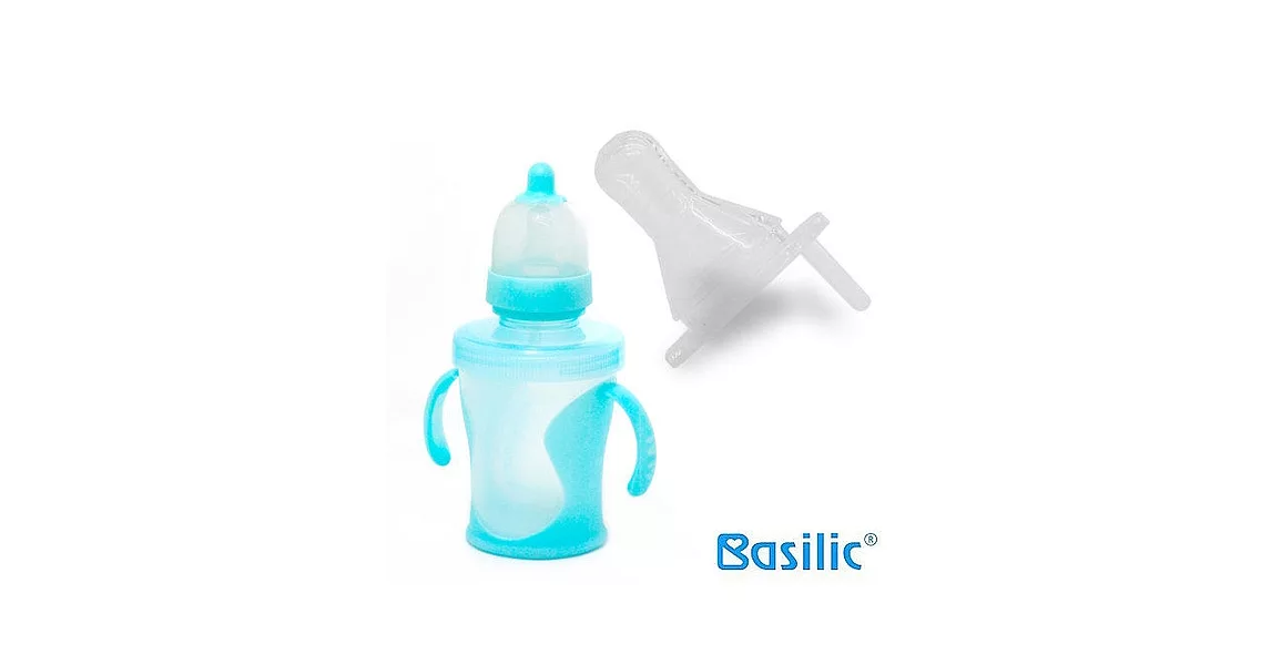 【貝喜力克】兩用訓練杯(含吸管組)+去舌苔奶嘴*3奶嘴尺寸:M