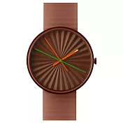 NAVA DESIGN Plicate watch 摺扇美學時尚腕錶-磚紅