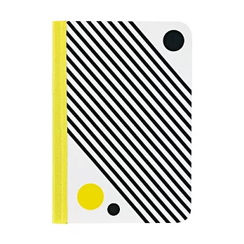 Ozaki O!coat Pattern iPad mini幾何圖形保護套-斜線（黑白黃）