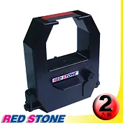 RED STONE for AMANO EX-3200．VEPTEX 895/900電子式打卡鐘色帶組(1組2入)黑色＆紅色