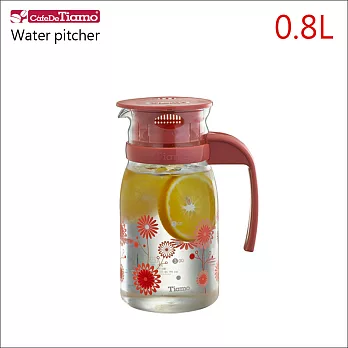 Tiamo 805玻璃水壺-玫紅色-0.8L (HG2105)